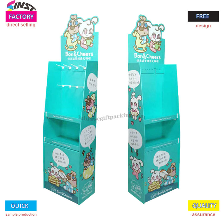 ການສະແດງອາຫານຫວ່າງ Cardboard Custom ຢືນສໍາລັບການສົ່ງເສີມການຂາຍຍ່ອຍ