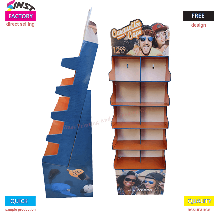 5 ຊັ້ນ cardboard ຊ່ອງສະແດງສໍາລັບຫມວກ