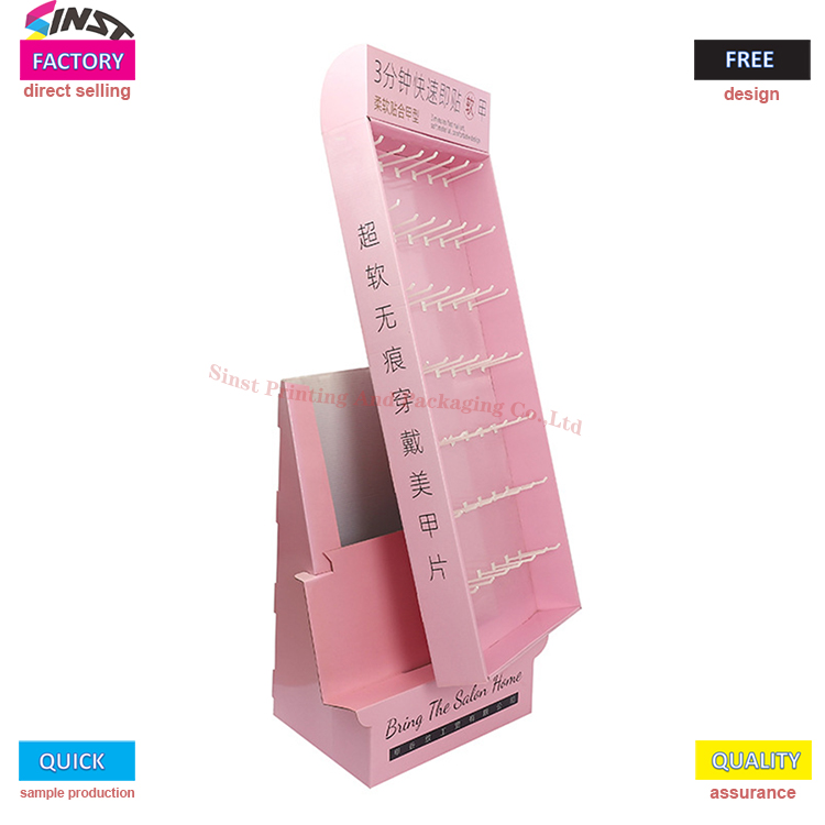 Cardboard Nail display stand Hook ຂາຕັ້ງສະແດງ