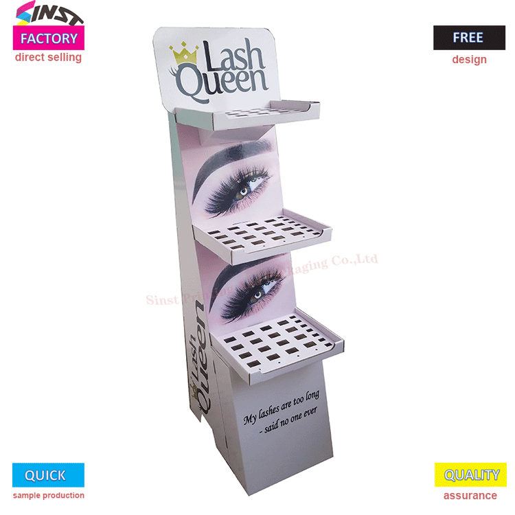 Mascara False eyelashes Floor display stand for double eyelid patches