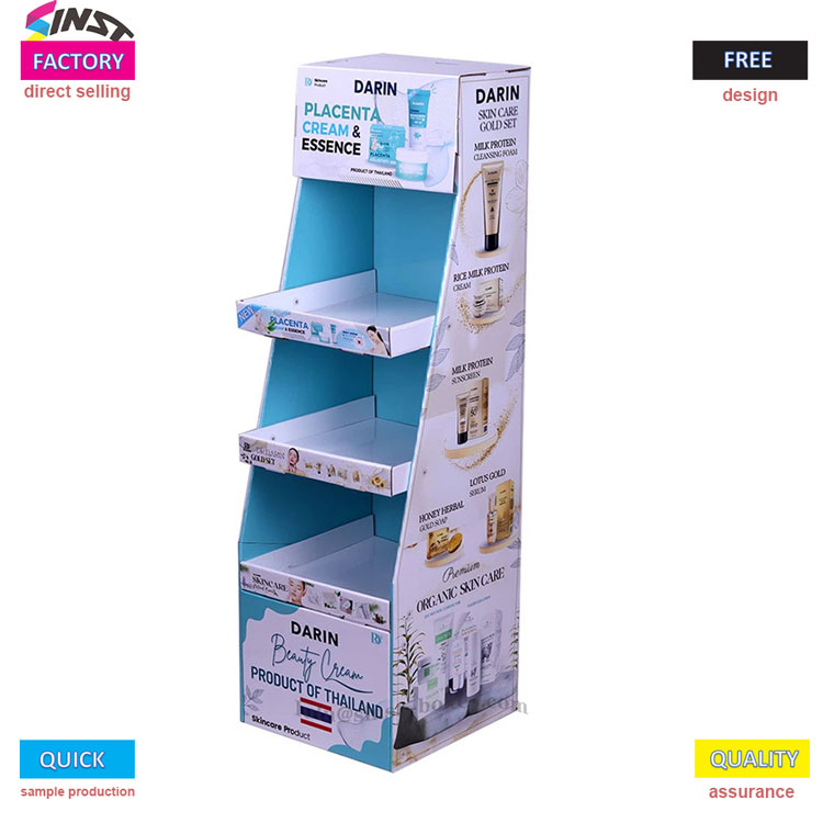 ຊັ້ນວາງສະແດງ cardboard skincare